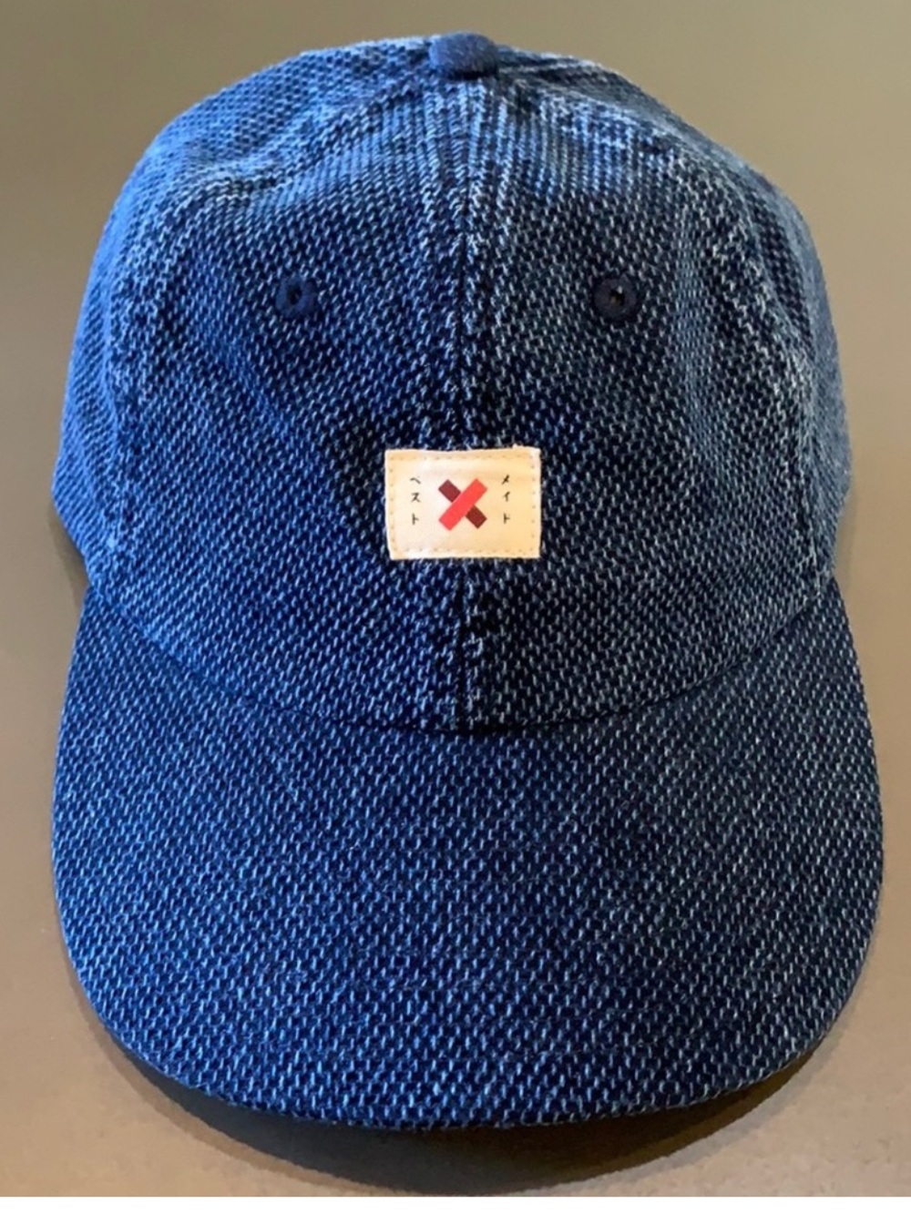 Best Made Co. Indigo Japanese Sashiko Pick Stitch Ball Cap Hat OS